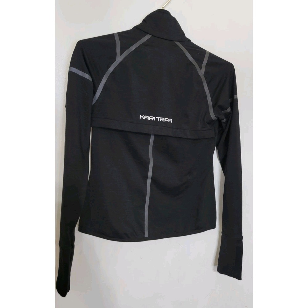 Kari Traa Black Long Sleeve Full Zip Logo Fleece Track Jacket Size XS - Picture 7 of 7